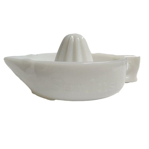 Sunkist White Milk Glass Reamer Vintage Juicer Orange Lemon Squeezer Made in USA - Picture 10 of 13